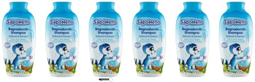 Paglieri SapoNello Bagnodoccia Shampoo Gel Doccia Zucchero Filato Formula Senza Lacrime 400 ml + Portachiavi Italy Shop Service in omaggio