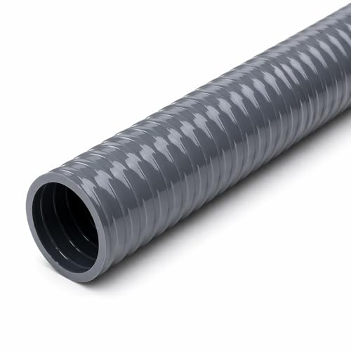 Galyon - Tubería PVC Flexible Reforzada con Espiral – Barra 1,5 m | Ø 32mm 40mm 50mm | Tubo Drenaje Piscina, Aire Acondicionado, Desagüe | Manguera PVC Industrial Alta Resistencia (50 mm)