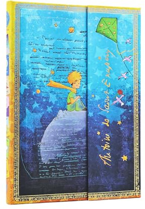 Saint-Exupéry, The Little Prince (Embellished Manuscripts Collection) Midi Unlined Hardcover Journal (Wrap Closure)