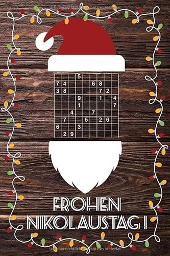 Sudoku vom Nikolaus gebracht: Kleines Rätselbuch in A6 Format | Tolles Nikolausgeschenk für Erwachsene | Passt in den Stiefel