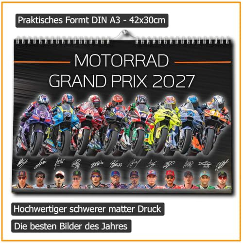 Motorrad Grand Prix Kalender 2027 - Premium Wandkalender - MotoGP