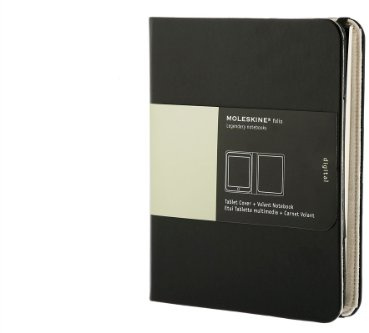 Moleskine Folio Digital Tablet Cover + Volant Notebook/Etui Tablette Multimedia + Carnet Volant: Black