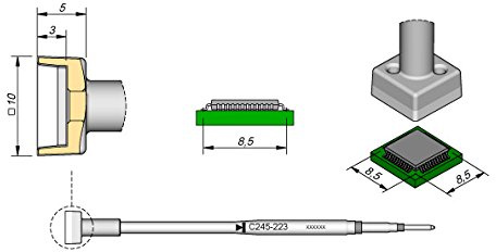 JBC C245223 SMD-Entlötspitze für T245