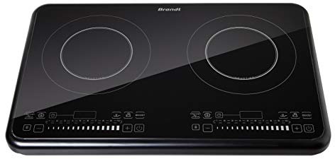 Brandt TI2FSOFT Placa de Inducción de 2 fuegos, Portátil, 3400 W, Negra