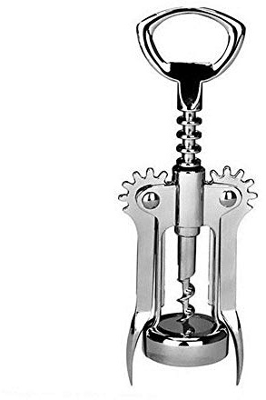 Taisuko Portable Edelstahl Rotwein Öffner Flügel Typ Kellner Metall Wein Korkenzieher Flasche Griff Öffner Korkenzieher （1PCS）