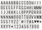 Be In Your Mind 95 schwarze Buchstaben und Symbole im Kino-Stil für Leuchtkästen im A4-Format