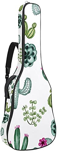 107 cm Gitarrentasche Gitarrentasche Rucksack für E-Gitarre, Akustik-Bass, Konzertgitarre, Ukulele, Mandoline, Kaktus