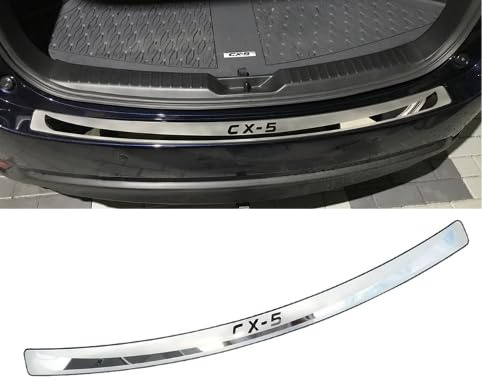GZBFTDH Rear Bumper Sill Protector for Mazda CX-5 2013-2024, Stainless Steel Accessories Cargo Trunk Scuff Plate Guard Tailgate Strip Auto Parts Protection