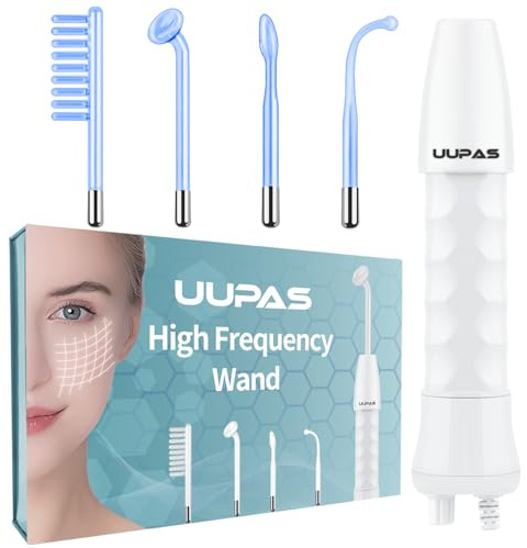 UUPAS 4 en 1 Azul Máquina Facial de Alta Frecuencia Profesional | Dispositivo de Estiramiento de la Piel