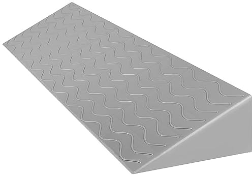 Rollstuhlrampe, Türschwellenrampen, tragbare Schwellenrampen, Bordsteinrampe für Kehrrobotertüren im Innenbereich, rutschfeste, solide Türschwellen-Rollstuhlrampe, schneidbar (Color : Grau, Size : 1