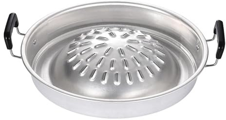 kowaku Thailändische koreanische, Barbecue-Grillaufsatz, Camping- für Shabu-Gemüse, Ei, Fleisch, Knoblauch, Koreanisches Kochgeschirr, 35cm