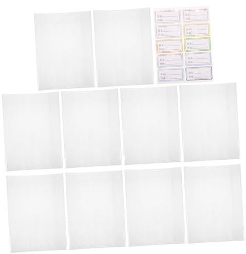 CAXUSD 10stücke Selbstklebende Klare Buchhülle Aus Kunststoff Transparente Schutzhülle Für Bücher Wasserdichte Filmabdeckung Pack Für Studenten Und Bürogebrauch