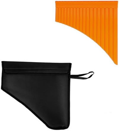 Panflöte Instrument Panflöte, 16 Pfeifen C-Taste Panflöte Traditionelles Holzblasinstrument Mit Tasche (Color : Orange)