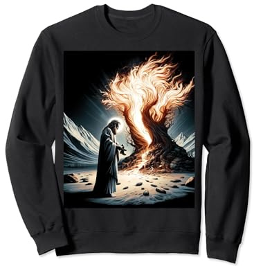 Moïse devant le buisson ardent sur le mont Horeb Sweatshirt