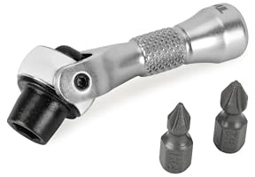 Titan 11331 1/4-Zoll-Antrieb x 2-1/4-Zoll-90-Zahn-Schwenkkopf-Nano-Ratschen-Bit-Treiber
