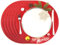 Tischmatten Ø 38cm, Set 6 Stück Helena (Rot) Platzset Tischsets abwaschbar Platzdeckchen für Esszimmer, Platzset rund Küche, Hochzeit, Party, Goldene Hochzeit Tischset Weihnachten