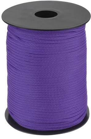 QUARKZMAN Corda Intrecciata in Polipropilene da 1/8 di Pollice, 328ft Corda in Nylon Corda Cava per Stendibiancheria, Campeggio, Escursionismo, Esterno, Viola Scuro