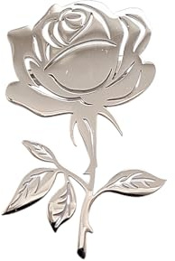 Echt Edelstahl Brosche Anstecknadel Pin Blume Rose Silber