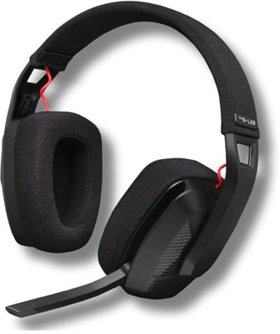The G-Lab - Korp Platinium - Casque Gaming sans Fil Rechargeable PC/Ps4/Ps5 - Casque Gamer sans Fil Double Modes Bluetooth / 2.4Ghz - Son Stéréo Haute Qualité, Connexion Fluide - New
