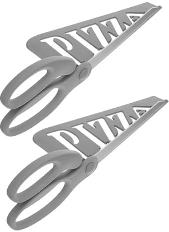 MAGICLULU 2piezas Tijeras De Pizza Rebanador De Pizza Acero Inoxidable Mango Plástico Duradero Para Hogar