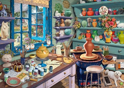 Ravensburger Pottery Studio Sanctuary 500 Piece Jigsaw Puzzle for Adults and Kids Age 10 Years +