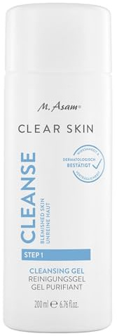 M. Asam Clear Skin Cleansing Gel (200ml) | Gesichtsreinigung Mit AHA & BHA, Porenreiniger Für Reine Haut, Effektive Gesichtspflege Gegen Akne