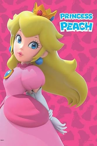 Close Up Super Mario Poster | Princess Peach | Wanddekoration für Gaming Room | XL Größe | 61x91,5 cm