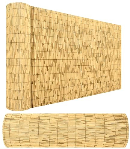 Reed Bamboo Fence Screening Extra Thick Garden Screening Suitable Choice for Bamboo Screening Provide an Instant Solution for Outdoor Wind and Sun Protection (1m x 3m)
