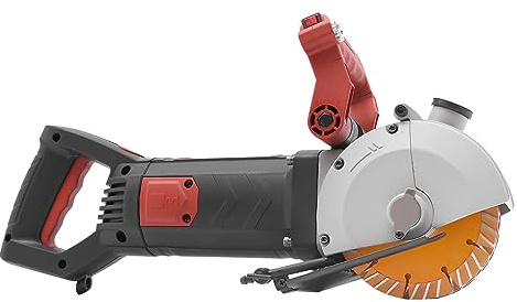 Betonsäge Elektrische Steinsäge 4800W Steinschneidemaschine mit 5 Sägeblättern, Wandschlitzgerät mit 6200 U/min, Staubfreies Schneiden, Schneidet Mauerwerk Gehwegplatten Beton