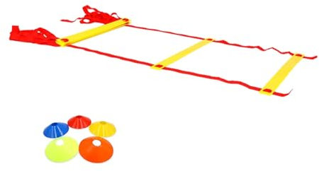 MMDXDLX Koordinationsleiter Agility Speed ​​Ladder, Übungstrainer-Set, for Boxen, Lacrosse, Tennis(8M)