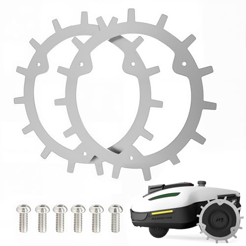 Picchetti per Yuka Mini, robot tosaerba, chiodo in acciaio inox, sbavatura con 6 viti in acciaio inox, 210 x 2 mm, kit di punte di trazione per robot tosaerba Yuka Mini autocentrante