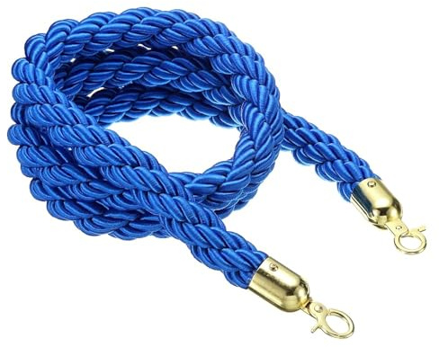 LQSYBHD Stanchion Rope,Corda Barriera,Corda Stanchion con Ganci A Scatto,Corda per Corrimano,Corda di Velluto,per Pali,Controllo Folla(Size:4.9ft)