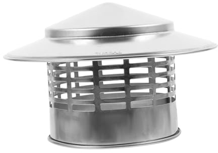 DIYEAH Stainless Steel Chimney Rain Cap for Roof and Outdoor Ventilation Flue Pipe Cover with Wind and Rain Protection Easy Installation Fireplace Vent Hood for Chimney Flue and Stove