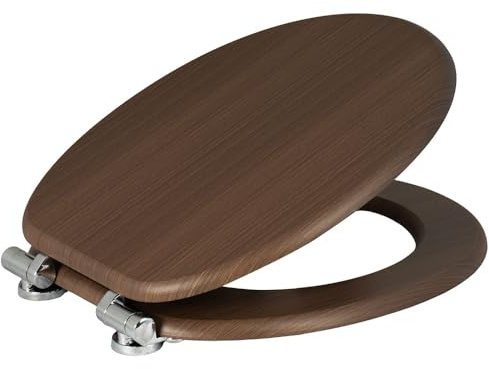 SEPIO WC-Sitz, Model 401, Holz, Braun, Absenkautomatik