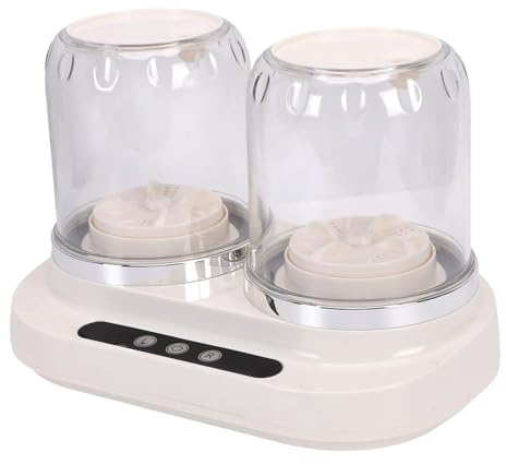 Jectse Mini Lavatrice Portatile, Lavabiancheria Senza Fili Ricaricabile, Doppia Vasca da 2 Litri con Display Digitale per Calzini, Piccoli Capi di Bucato Beige