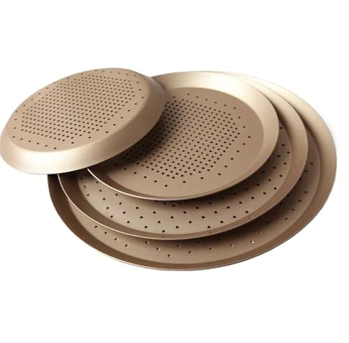 YGLEEULI Pizzaplåt aluminiumlegering non-stick hålplåt för kakor och kakor med hål för ugnen värmebeständig pizzabakform pizzakaka bakplåt