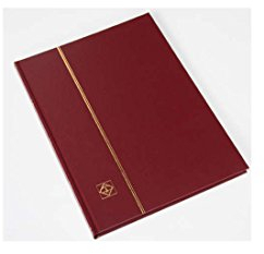 16 weiße Seiten LEUCHTTURM Einsteckbuch Briefmarkenalbum Einband weinrot