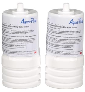 3M Aqua-Pure Under Sink Replacement Water Filter Cartridge AP217, Full Flow, white, 2