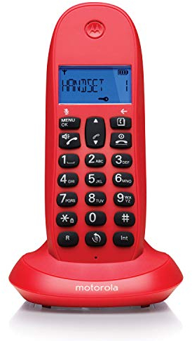 Telefono Inalambrico DECT MOTOROLA C1001 Rojo Cereza