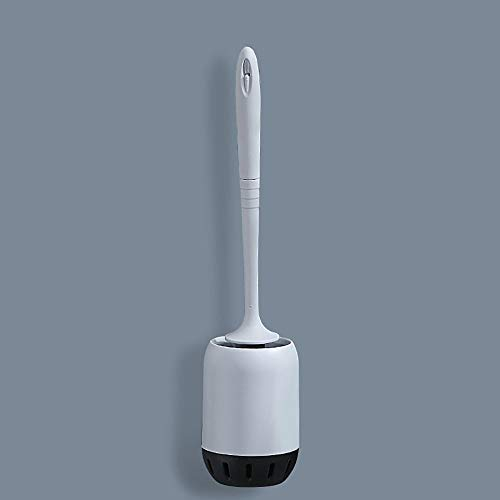 YLXD Porte Brosse WC Toilette,balayette WC de Haute qualité – Montage Mural Trou de Ventilation, Les gouttelettes d'eau sont naturellement séchées,Blanc
