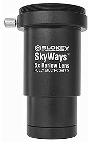 Barlow 5X Pro Slokey SkyWays Achromatisches Objektiv, hochwertige optische Qualität, behandelt mit FMC und Antireflexbeschichtung für EIN klares und helles Bild - Superleicht, kompakt und robust