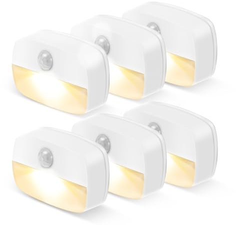 ZISUYU Motion Sensor Light Indoor Led Night Light Stick on Nightlight Battery Operated Lights for Hallway Stair Bathroom Closet Bedroom (Patent Applied)