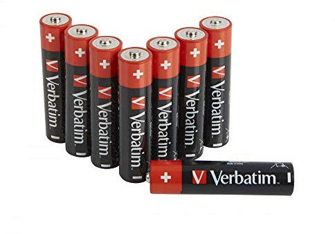 Verbatim Premium AAA-alkaliska batterier, 1,5 V, AAA-LR03 Micro, batterier AAA, batterier för MP3-spelare, kamera, fjärrkontroll, rakapparat UVM, premium alkaliskt batteri, 8 stycken