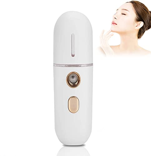 12 ml Mini Gesicht Nebel, Tragbare Gesichtsdampfer, Handliche Feuchtigkeitscreme Mist Sprühgerät, USB Handliche Zerstäubung Maschine, Wasserdampf Spray für Hautpflege Feuchtigkeitsspendend