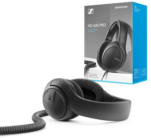 Sennheiser HD 400 PRO Open Back Dynamic Headphones Black 700047, Wired
