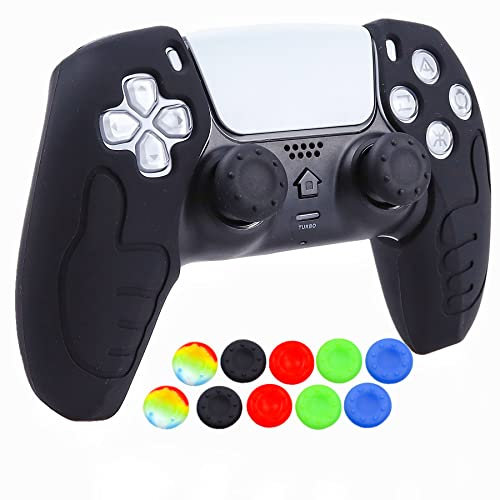 Silicone Skin for Ps5 Controller, 1pc Anti-Slip Shell Cover Case with 10 Joystick Grips for Playsation 5 Controller Wireless Gamepad(PS5 Controller #10)