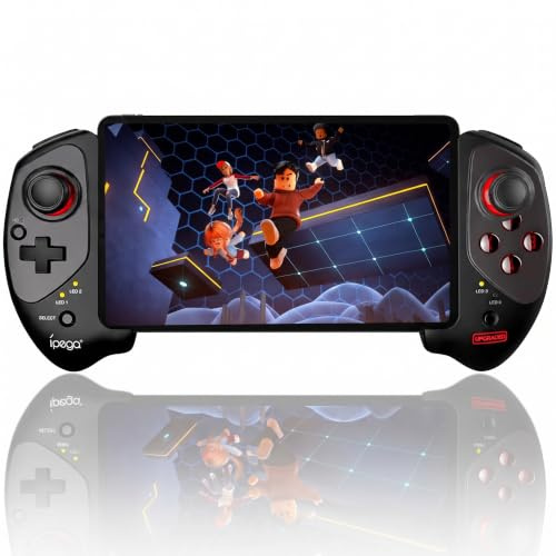 Megadream Mobile Gaming Controller für iPad/Tablets (bis zu 11 zoll), Wireless Bluetooth Gamepad für iOS/Android/PC, Direct Play (Schwarz)