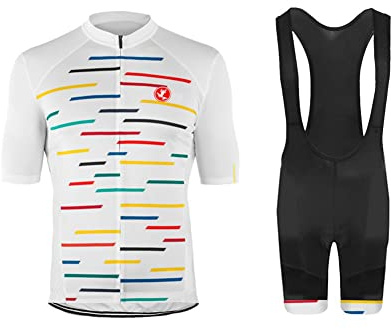 UGLY FROG 2022T01 Designs Fahrradtrikot Herren Set, Fahrradbekleidung Herren Sommer, Radtrikot Herren Kurzarm und Radhose mit 20D Gel Sitzpolster （Zweierpack）