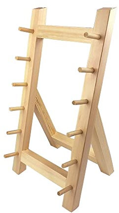 MBLUE Estante de madera para cuchillos de bayoneta japonesa, estante de madera para cuchillos, estante oscilante para cuchillos, estante de madera, lanceta, herramienta de chef de sushi (Six Layer)