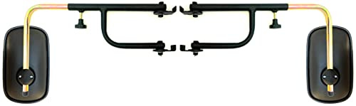 MelTruck® 2x Außenspiegel 263x160 R1200 E20 ø10-24 und Spiegelhalter für Traktoren, LKW, Bagger, Baumaschinen